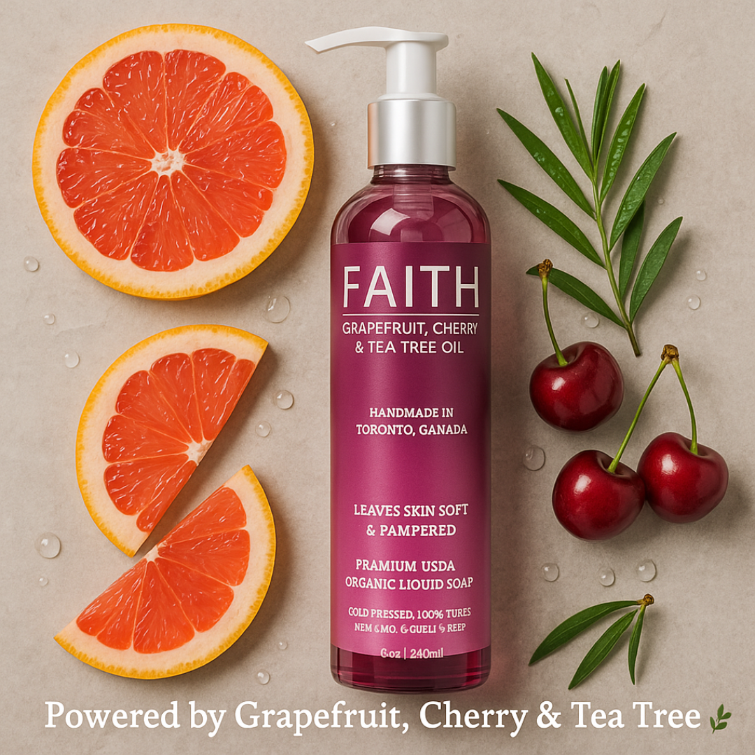 Grapefruit, Cherry & Organic Tea Tree Body Wash (6-Pack)