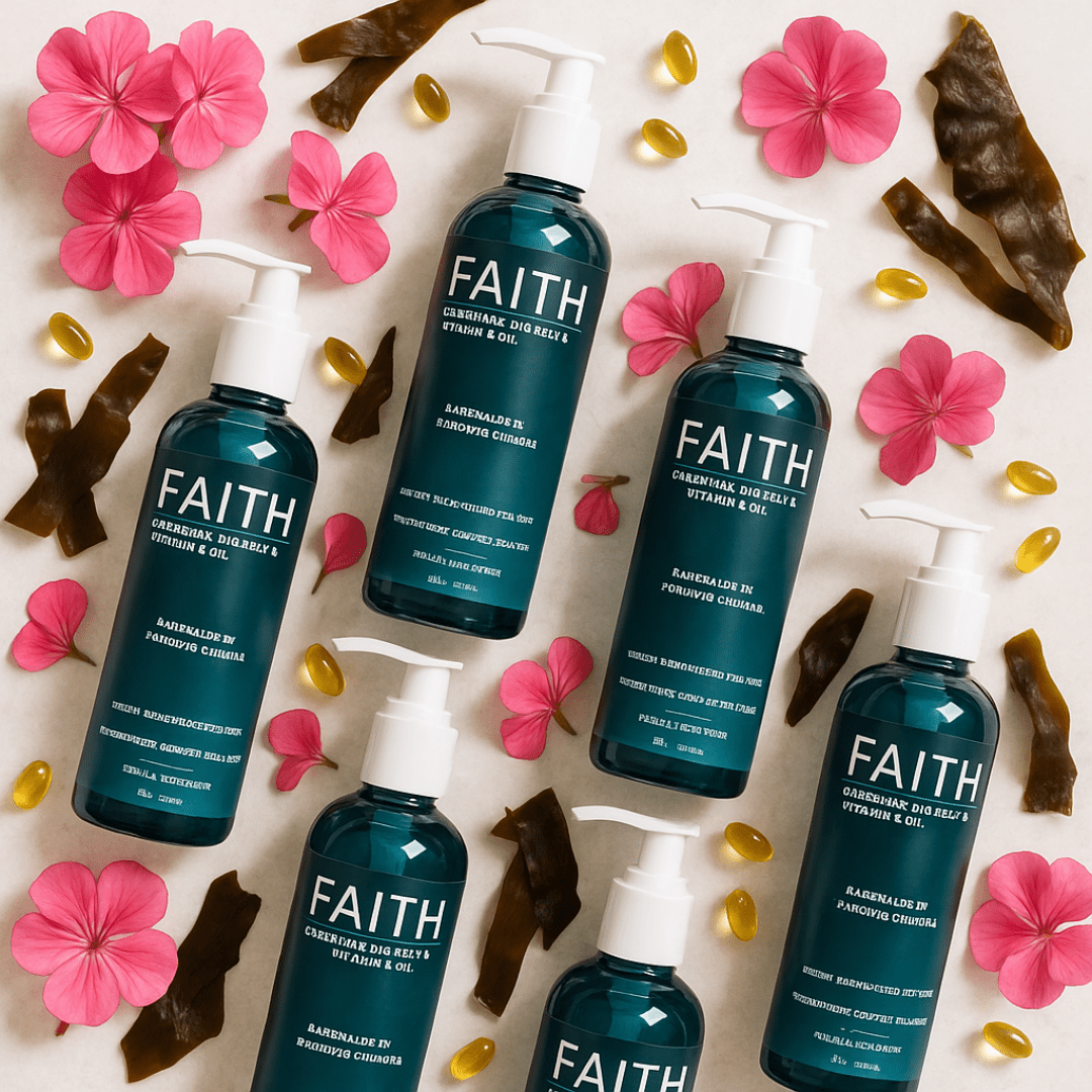 Geranium, Sea Kelp & Organic Vitamin E Body Wash (6 - Pack) - Faith Co.