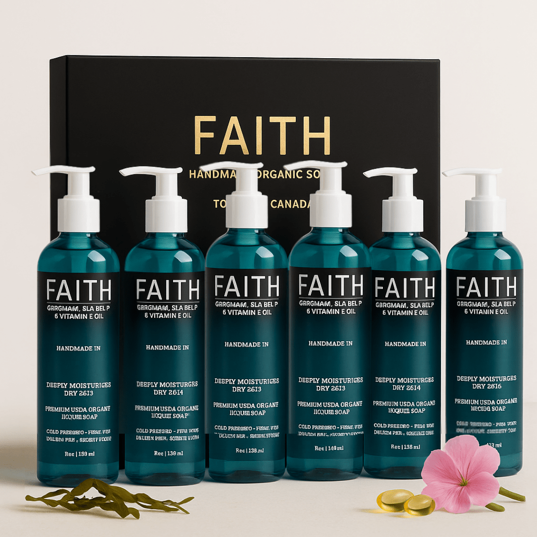 Geranium, Sea Kelp & Organic Vitamin E Body Wash (6 - Pack) - Faith Co.