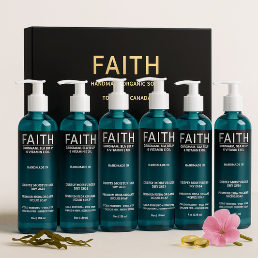 Geranium, Sea Kelp & Organic Vitamin E Body Wash (6 - Pack) - Faith Co.