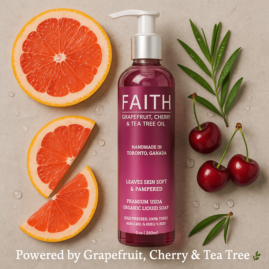 Grapefruit, Cherry & Organic Tea Tree Body Wash (6 - Pack) - Faith Co.