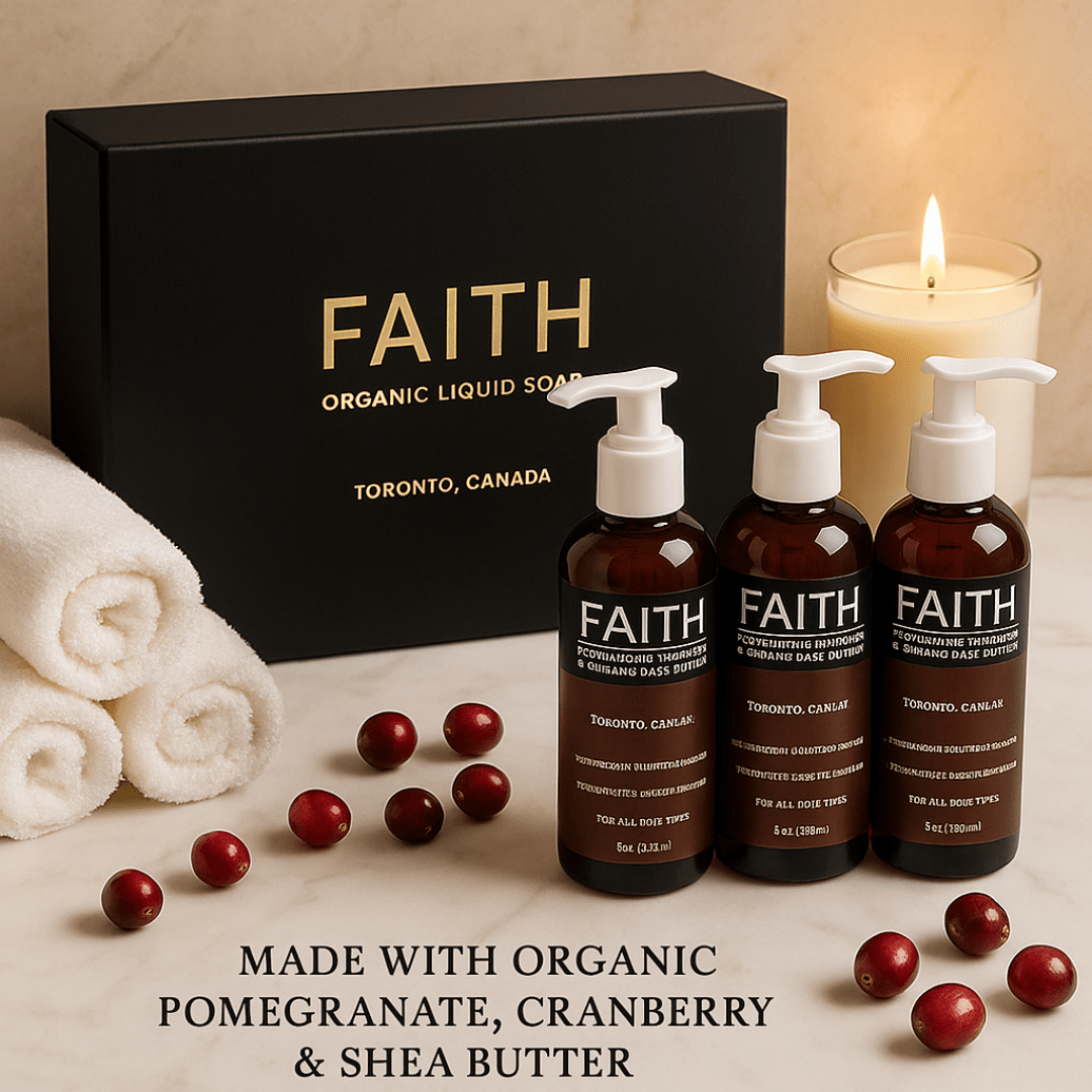 Pomegranate, Cranberry & Organic Shea Butter Body Wash (6 - Pack) - Faith Co.
